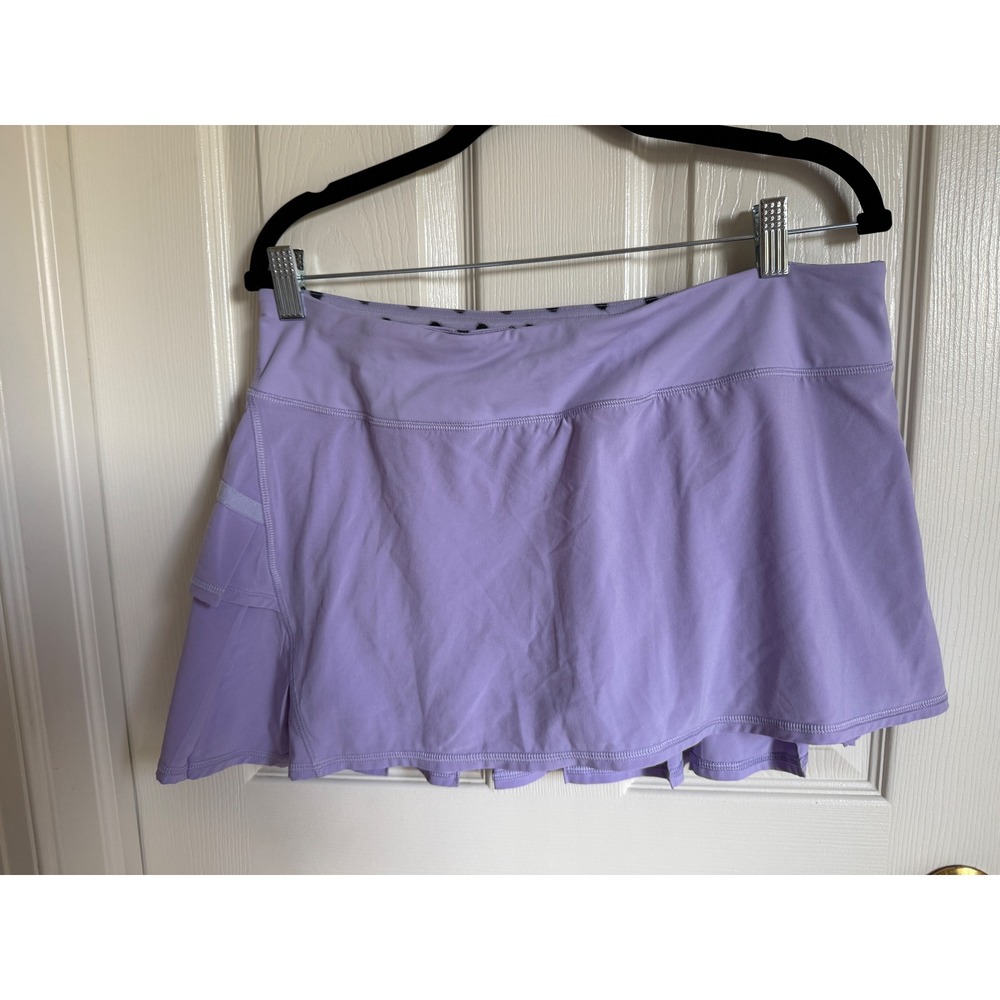 Lululemon Pace Setter Skirt Lavender Purple Pleated Back Skort Womens Size 10‎